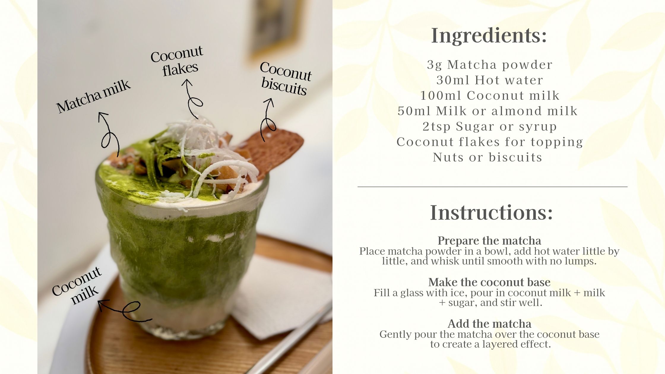 Matcha Coconut Drink Recipe